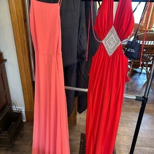 Elegant Red and Coral Evening Dresses✨✨💃💃💃